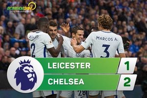 Tổng hợp: Leicester 1-2 Chelsea (Vòng 4 NHA 2017/18)