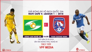 Tổng hợp: SLNA 2-2 Quảng Ninh (Vòng 3 V-League 2018)