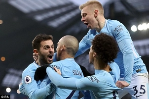 Tổng hợp: Man City 1-0 Chelsea (Vòng 29 Premier League 2017/18)