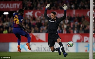 Tổng hợp: Sevilla 2-2 Barca (Vòng 30 La Liga 2017/18)