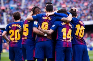 Tổng hợp: Barca 2-1 Valencia (Vòng 32 La Liga 2017/18)