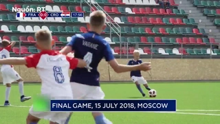 Đội bóng nhí tái hiện trận chung kết World Cup 2018 trên sân cỏ