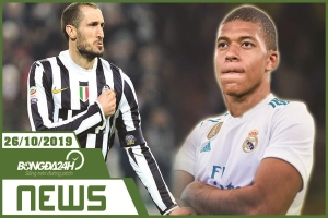 TIN NÓNG bongda24h.vn sáng hôm nay 26/10/2019: Real quyết giật Mbappe từ tay Juventus