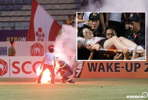 Video: Cận cảnh tình huống bắn pháo sáng khiến một nữ CĐV nhập viện