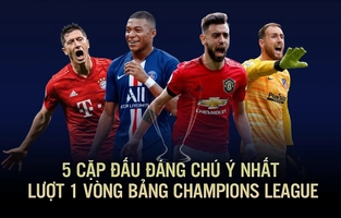 5 cặp đấu đáng chú ý nhất lượt 1 Vòng bảng Champions League