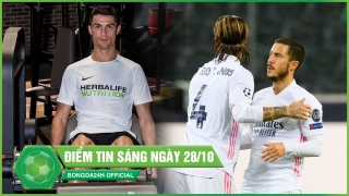 ĐIỂM TIN SÁNG 28/10: Madrid ngược dòng vất vả giữ lại 1 điểm; Ronaldo lỡ hẹn với Messi