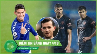 ĐIỂM TIN BÓNG ĐÁ 4/10: James thăng hoa giúp Everton dẫn đầu BXH; Man City hòa bạc nhược trước hiện tượng mùa giải
