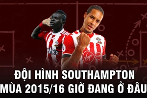Đội hình Southampton mùa 2015/16 giờ đang ở đâu?