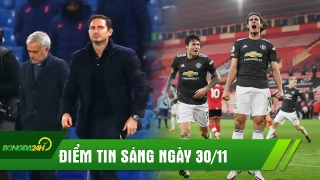 ĐIỂM TIN SÁNG 30/11: Mourinho cao tay giúp Gà Trống trở lại ngôi đầu; Cavani giúp MU ngược dòng Ngoạn mục