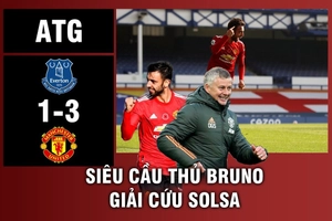 Điểm nhấn Everton 1-3 Man Utd: Siêu cầu thủ Bruno cứu Solskjaer!