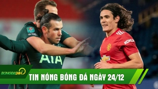 ĐIỂM TIN SÁNG 24/12: Cavani nổ súng, MU loại Everton; Kane ghi bàn, Spurs dễ dàng đi tiếp
