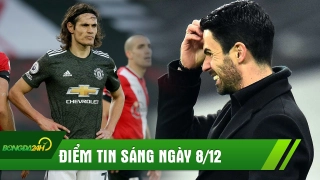 ĐIỂM TIN SÁNG 8/12: Arteta lập kỷ lục buồn sau trận thua Tottenham; MU vào cuộc cứu Cavani