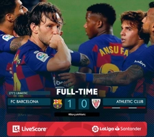 Link xem video bóng đá Barca vs Bilbao 1-0: Lấy lại ngôi đầu