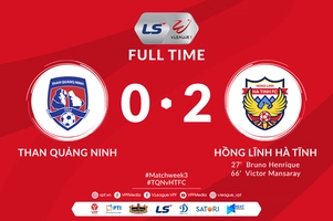 Quảng Ninh 0-2 Hà Tĩnh: Ứng viên vô địch thua sốc trước tân binh