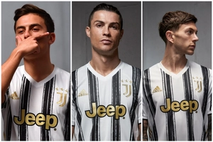 Ronaldo, Dybala cực ngầu trong mẫu áo sân nhà mùa giải mới của Juventus