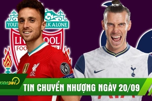 TIN CHUYỂN NHƯỢNG 20/9: Sau Thiago, Liverpool ký siêu tiền đạo trẻ; Real chính thức gạch tên Bale