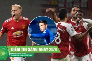 ĐIỂM TIN SÁNG 20/9: Tân binh nổ súng, MU vẫn thua đau; James mở tài khoản bàn thắng bằng siêu phẩm