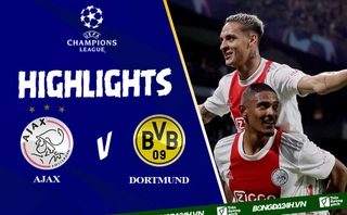 Video Ajax vs Borussia Dortmund:Haaland mờ nhạt