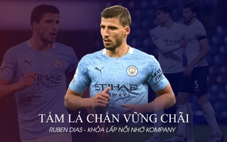 VIDEO: Ruben Dias: Tấm lá chắn vững chãi khỏa lấp nỗi nhớ Kompany