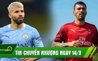 TIN NÓNG CHUYỂN NHƯỢNG 14/3: Sao Milan lọt tầm ngắm MU; Sergio Aguero lên tiếng về tương lai ở Man City