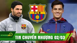 TIN CHUYỂN NHƯỢNG 02/03: Mourinho yêu cầu Tottenham mua Coutinho; Mikel Arteta có thể dẫn dắt Barcelona