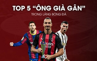Top 5 siêu sao lão đại trong làng bóng đá Châu Âu