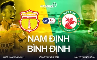 Video tổng hợp: Nam Định 1-0 Bình Định (Vòng 5 V-League 2021)