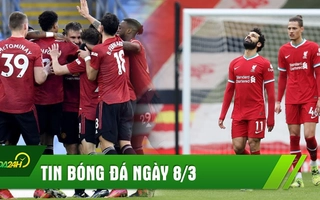TIN NÓNG BÓNG ĐÁ 8/3: MU nhuộm đỏ thành Manchester; Liverpool thua sốc Fulham