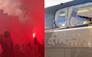 VIDEO: Hình ảnh xấu xí của CĐV Liverpool khi tấn công xe buýt của Real Madrid