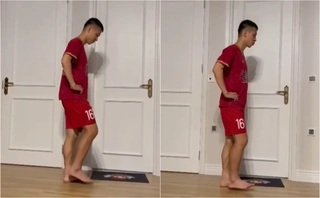 VIDEO: Hùng Dũng tập đi không cần nạng sau chấn thương kinh hoàng