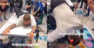 De Rossi ngã sấp mặt khi ăn mừng chức vô địch của Italia