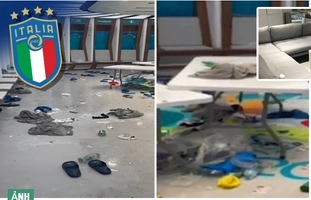 VIDEO: Kinh hoàng phòng thay đồ của tuyển Italia sau trận chung kết Euro 2020