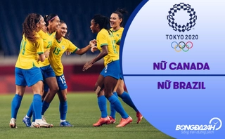 Video nữ Canada vs nữ Brazil (Vòng Tứ kết Bóng đá nữ Olympic 2020)