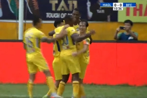 VIDEO: Văn Toàn mở tài khoản bàn thắng cho HAGL tại V-League 2022