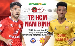 Video tổng hợp: TPHCM 0-1 Nam Định (Vòng 15 V.League 2022)