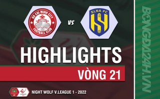 Highlights TPHCM vs SLNA: Văn Đức lập cú đúp