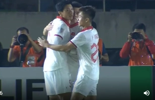 VIDEO: Tiến Linh đánh đầu hiểm hóc mở tỷ số cho ĐT Việt Nam