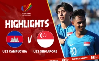 Video tổng hợp: U23 Campuchia 0-1 U23 Singapore (Bảng B SEA Games 31)