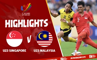 Video tổng hợp: U23 Singapore 2-2 U23 Malaysia (Bảng B SEA Games 31)