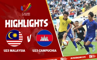 Video tổng hợp: U23 Malaysia 2-2 U23 Campuchia (Bảng B SEA Games 31)