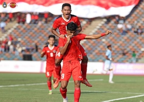 Thần đồng bóng đá Indonesia ghi bàn đẳng cấp tại SEA Games 32