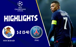 Video cúp C1 Real Sociedad vs PSG: Nhẹ nhàng đi tiếp