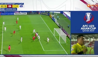 VAR từ chối bàn thắng trong thế việt vị của U23 Indonesia