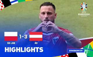 Highlights Ba Lan - Áo | Hàng phục đại bàng trắng | Bảng D Euro 2024