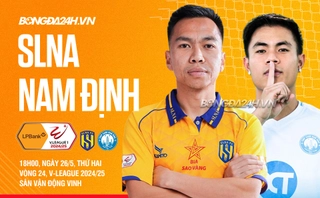 Highlights SLNA vs Nam Định: Ngôi Vương trong tầm tay (LPBank V.League 1-2024/25)