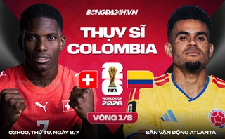 Highlights Thụy Sĩ vs Colombia World Cup 2026 hôm nay