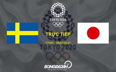 Trực tiếp bóng đá Thụy Điển vs Nhật Bản tứ kết BD Nữ Olympic hôm nay 30/7