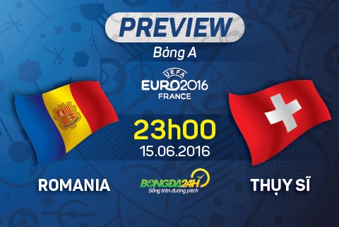 Thụy Sĩ vs Romania (23h00 ngày 15/6): Bước ngoặt từ bóng chết