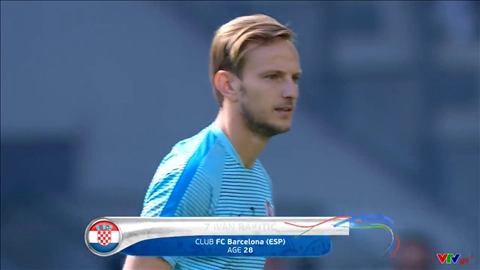 Tiền vệ Ivan Rakitic khởi động chuẩn bị cho trận đấu CH Czech vs Croatia