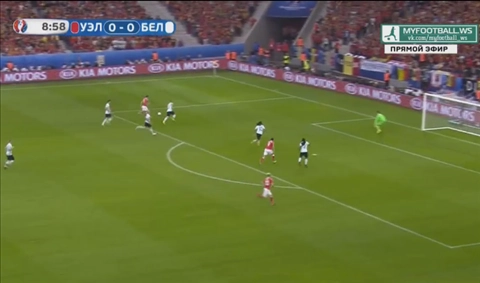 Gareth Bale thể hiện các pha solo suýt lập công cho xứ Wales (Trực tiếp Wales vs Bỉ)